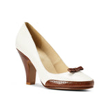 PRE-ORDER Suzette Spectator Pumps (Walnut/Ivory)
