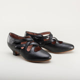 Astoria Edwardian Leather Shoes (Black)