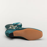Flora Embroidered Boots (Emerald Green)