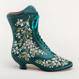 Flora Embroidered Boots (Emerald Green)